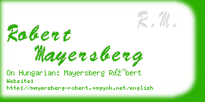 robert mayersberg business card